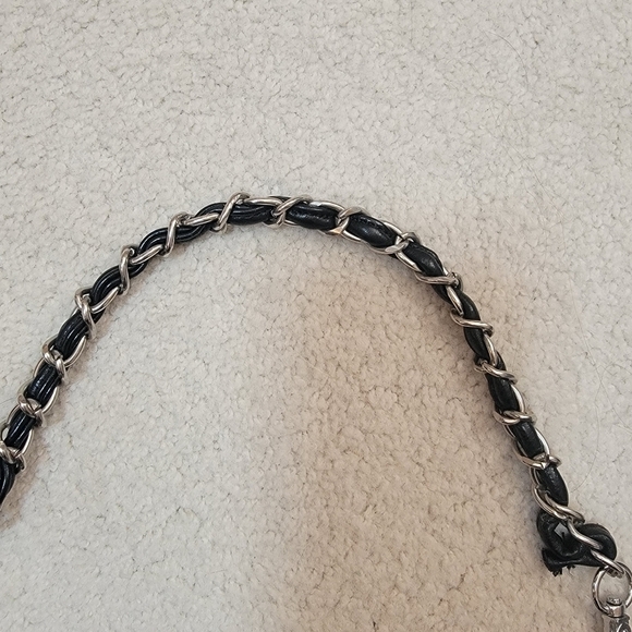 Black and Silver Rhinstone Flap Bag